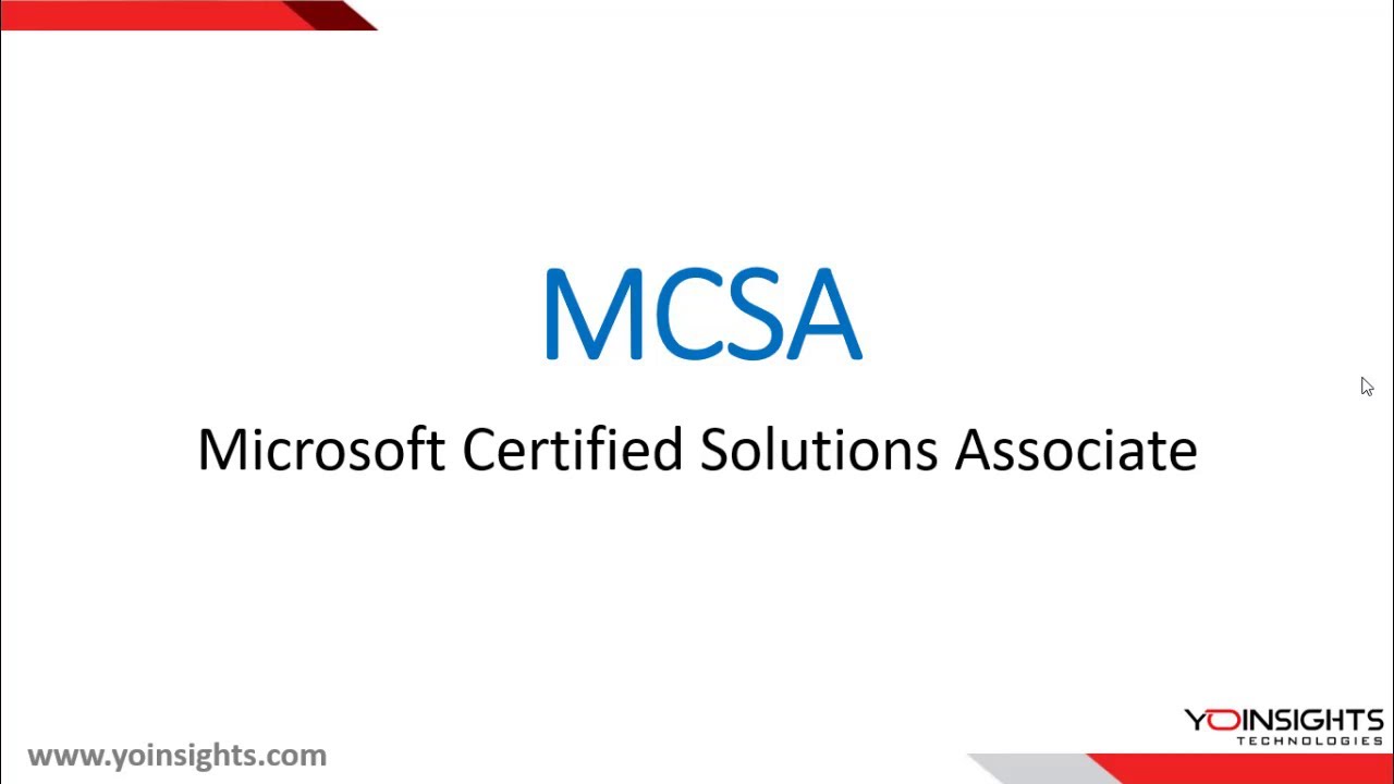 What is MCSA? - MCSA Introduction in Hindi