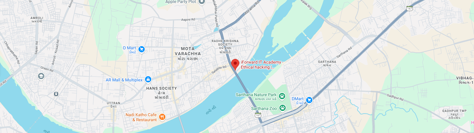 iForward Google Map location Surat Gujarat